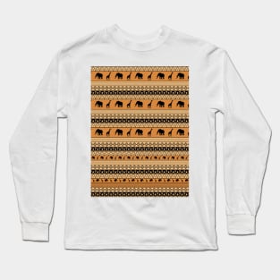 Ethnic Inspirations (Sand and Black) Long Sleeve T-Shirt